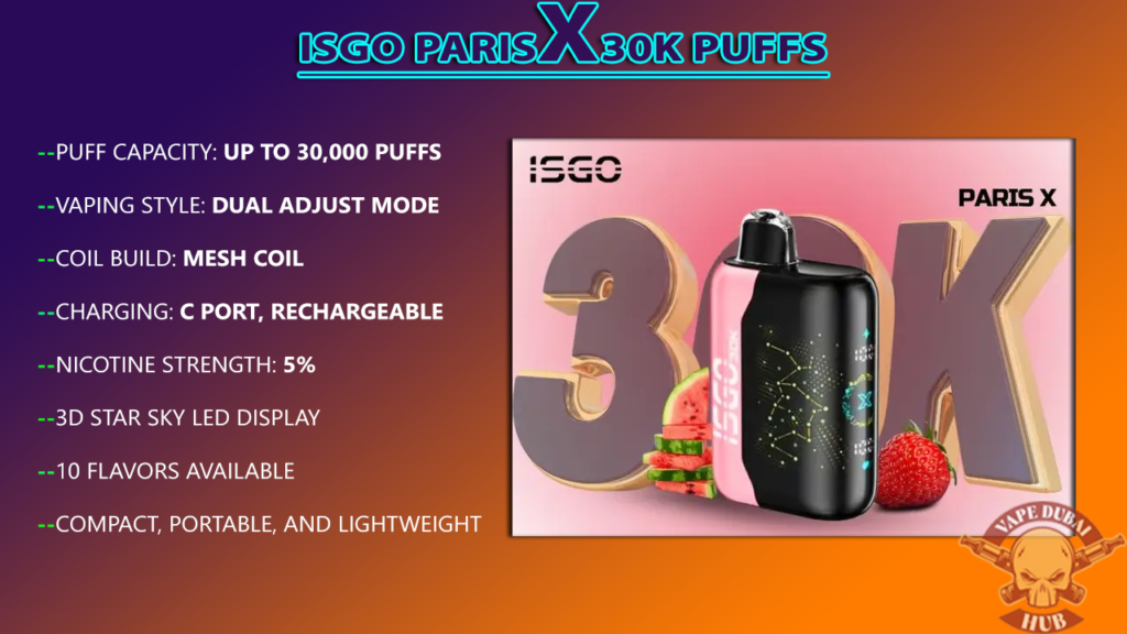 ISGO Paris 30000 Puffs Disposable Vape