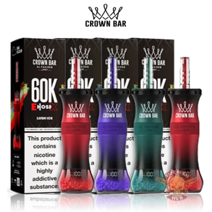 Al Fakher E Hose X 60000 Puffs Crown Bar Hookah Disposable Vape In Dubai