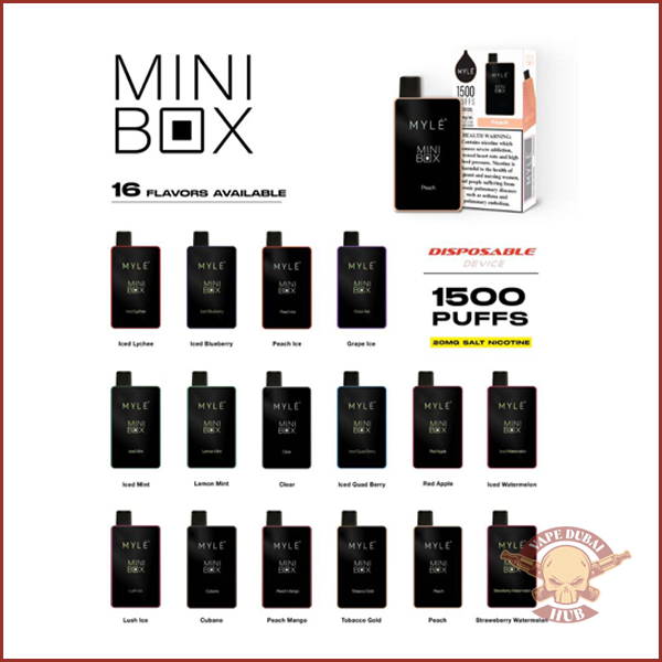 Myle Mini Box 1500 Puffs Disposable Vape in Dubai All Flavours vapdubaihub.ae