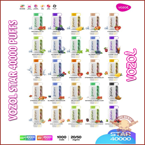 vozol star 40000 puffs Disposable Vape in Dubai UAE All Flavors vapdubaihub.ae