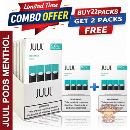 JUUL Menthol Pods 5.0% – Limited Time Offer: Buy 22, Get 2 Free!