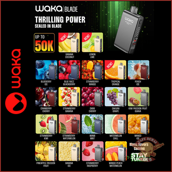 Waka Blade 50000 Puffs Disposable Vape in Dubai Uae All Flavours vapdubaihub.ae