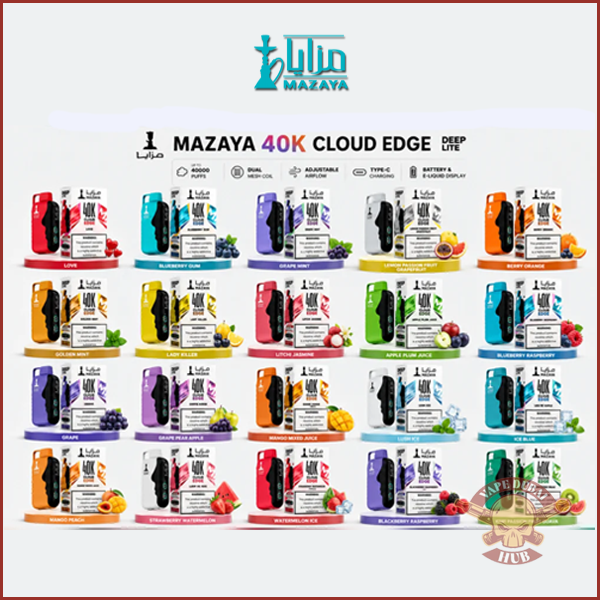 Mazaya 40K Cloud Edge Vape In Dubai UAE 40000 Puffs All Flavours vapdubaihub.ae