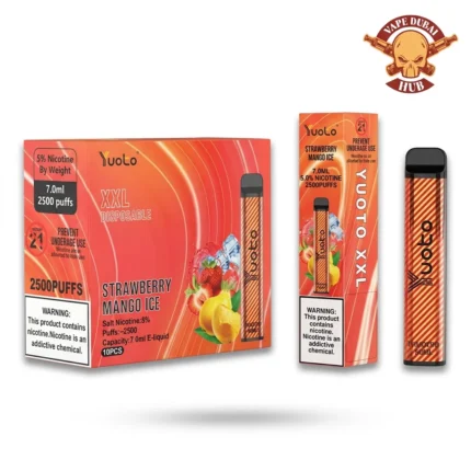 Yuoto XXL 2500 Puffs Disposable Vape Strawberry Mango Ice – Vape Dubai Hub